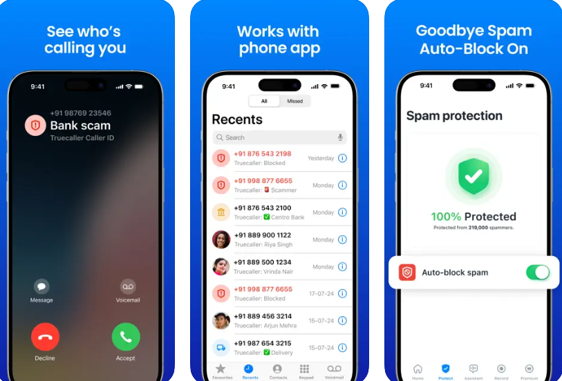 Truecaller app to block calls
