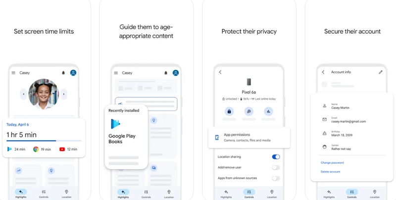 overview on google family link app 