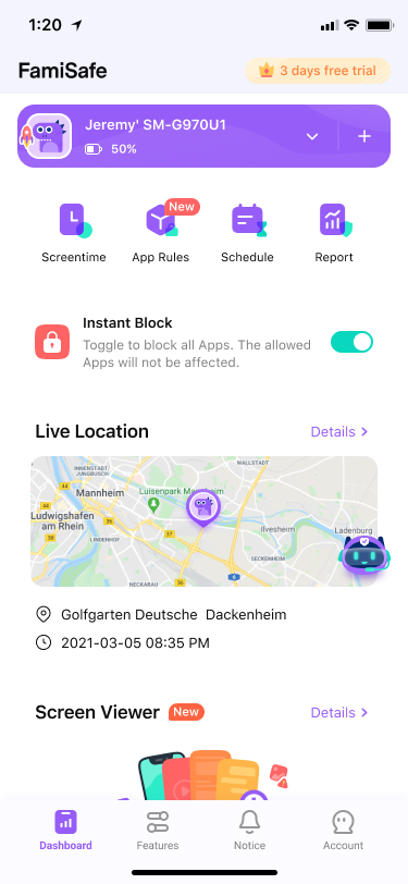 FamiSafe Today's Used Apps